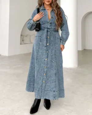 Ania Maxi Dress Vintage Denim