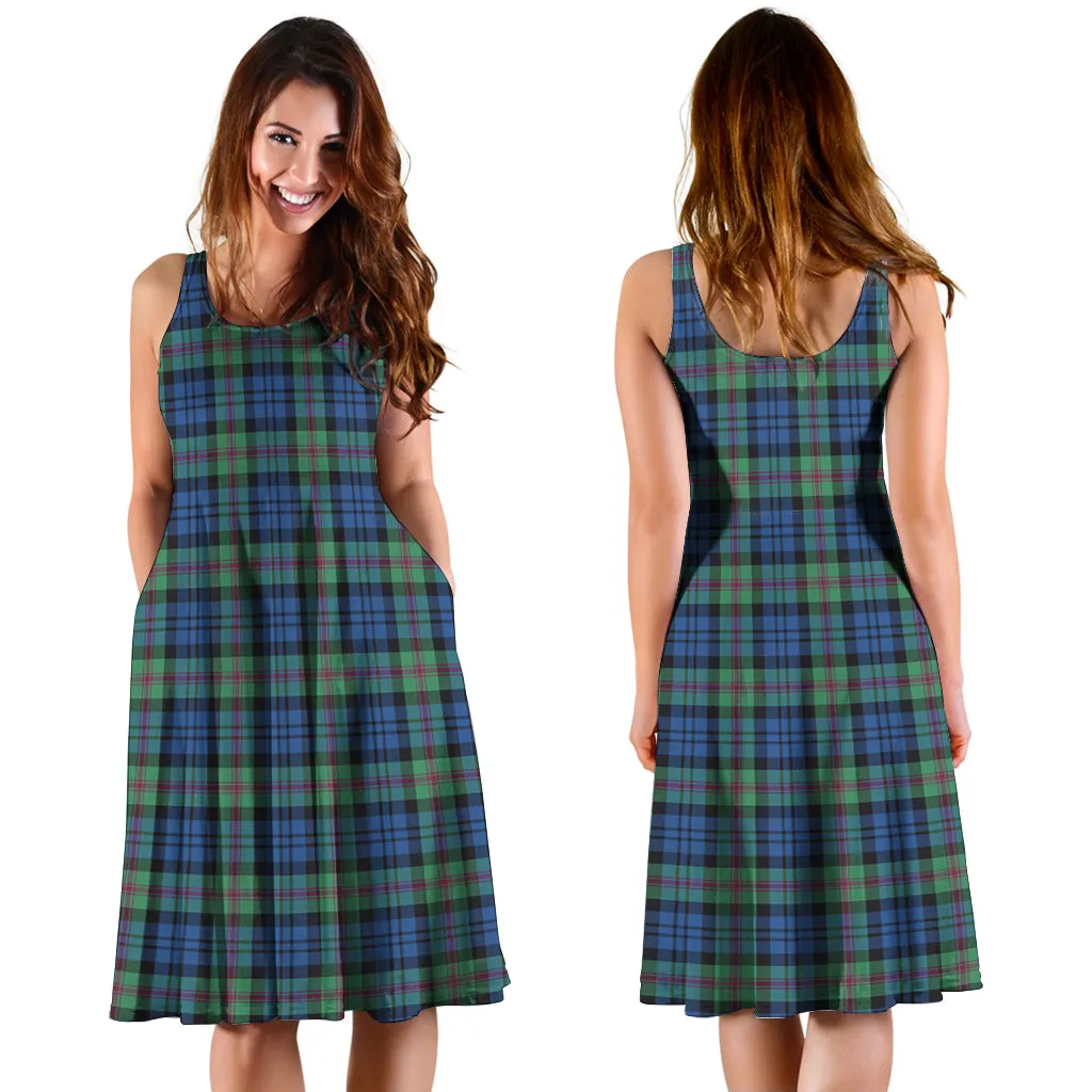 Baird Ancient Tartan Sleeveless Midi Womens Dress