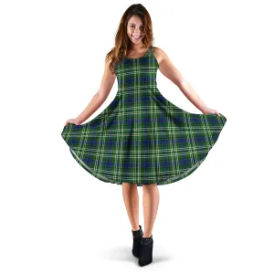 Blackadder Tartan Sleeveless Midi Womens Dress