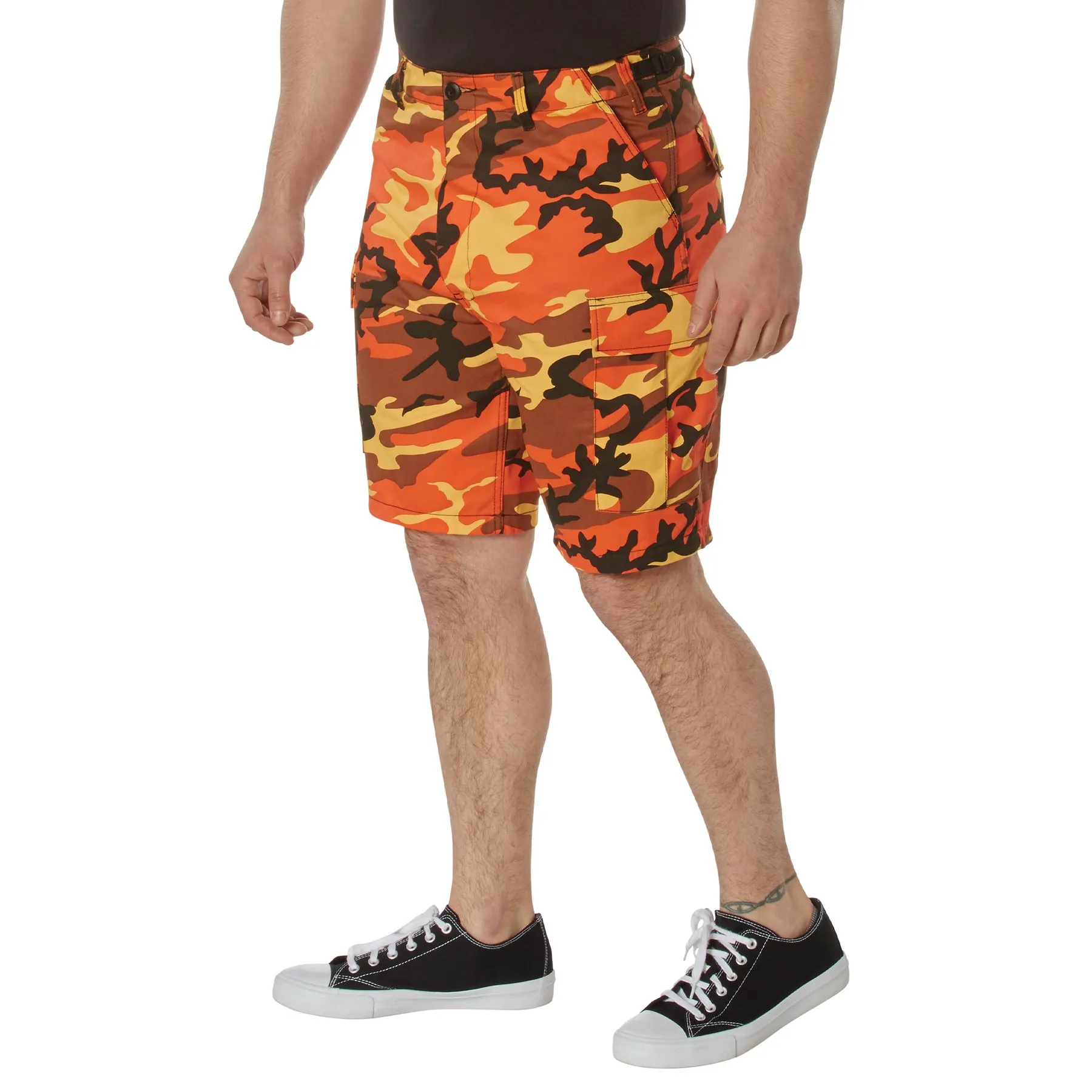 Camo BDU Shorts-Savage Orange- Poly/Cotton