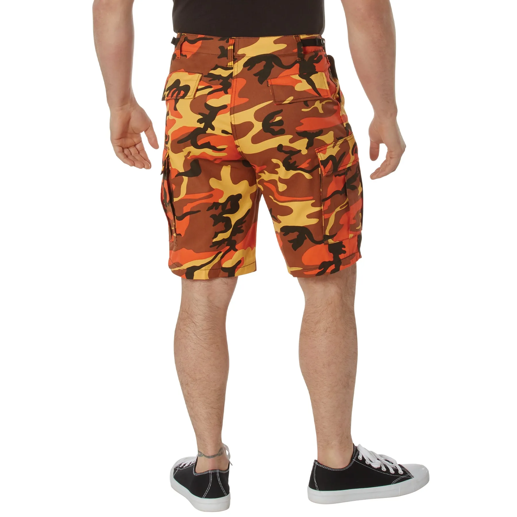 Camo BDU Shorts-Savage Orange- Poly/Cotton