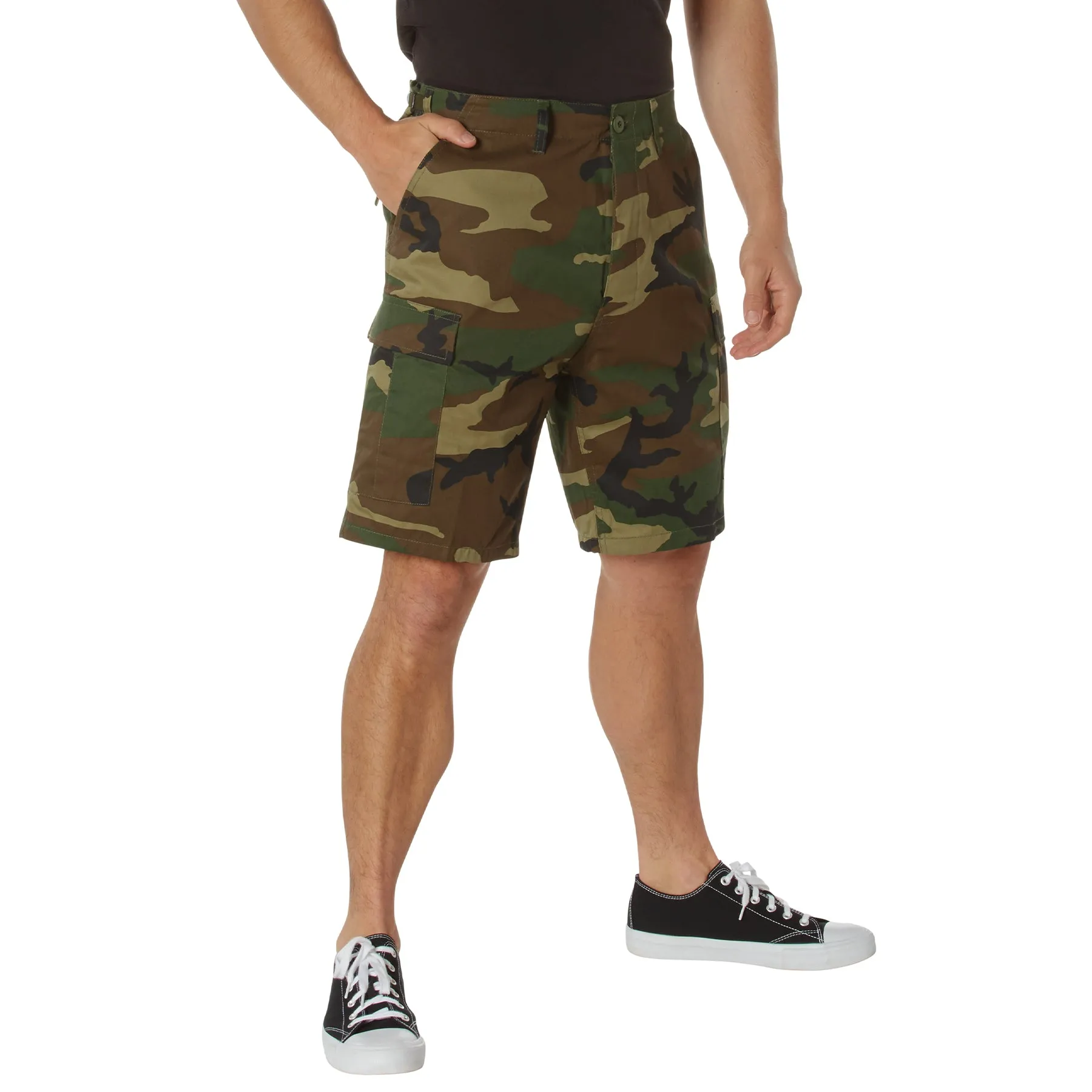 Camo BDU Shorts- Woodland- Poly/Cotton