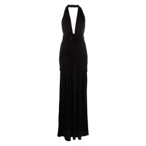 Elora Open Back Ruched Maxi Dress