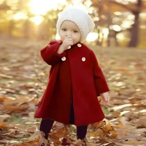 Girls Clothes Kids Baby Outfits Outwear Cloak Button Jacket Warm Coat Clothes Fantastic Comfortable