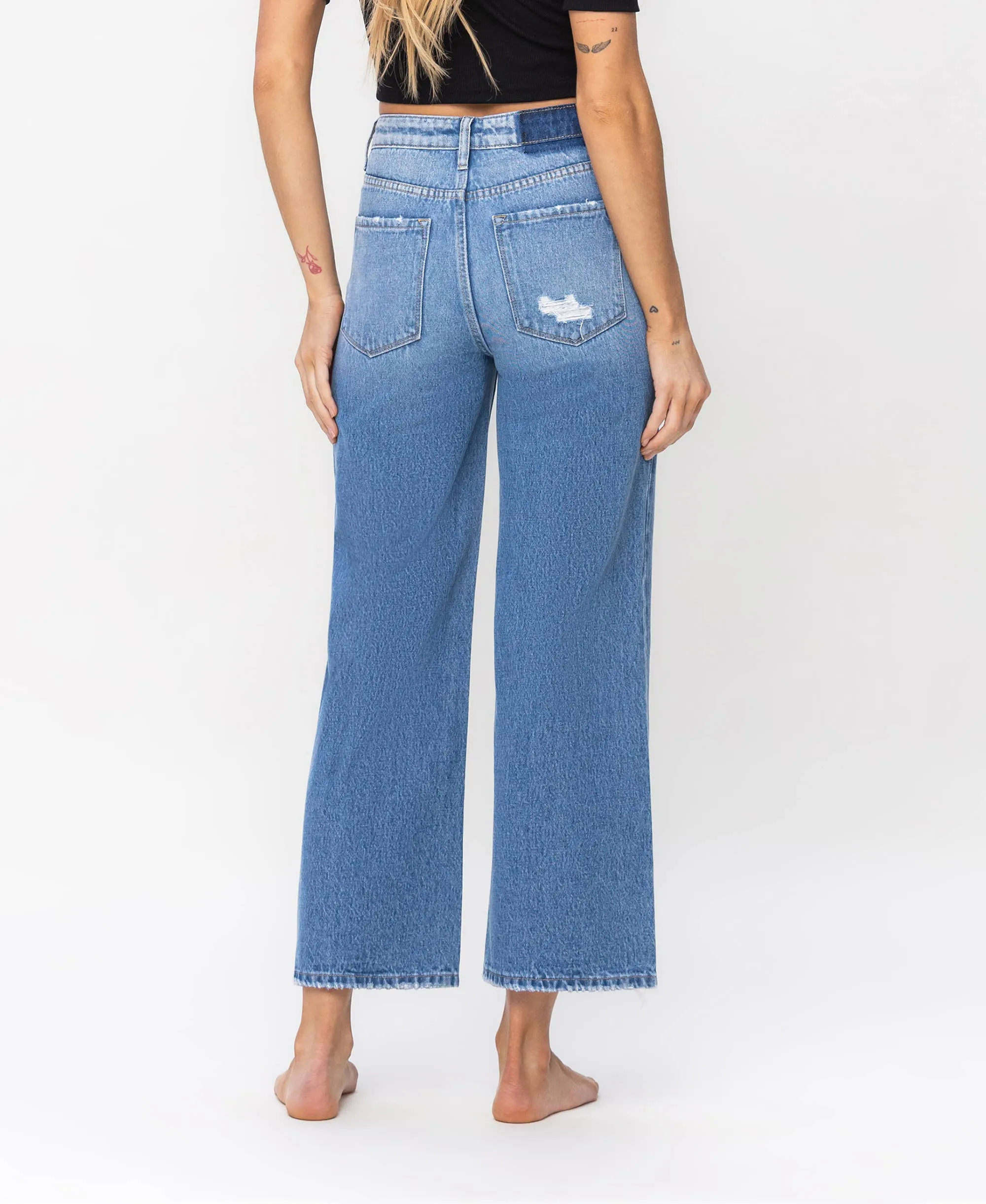 High Rise Wide Leg Denim Jeans