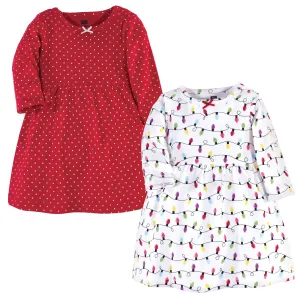 Hudson Baby Cotton Dresses, Christmas Lights