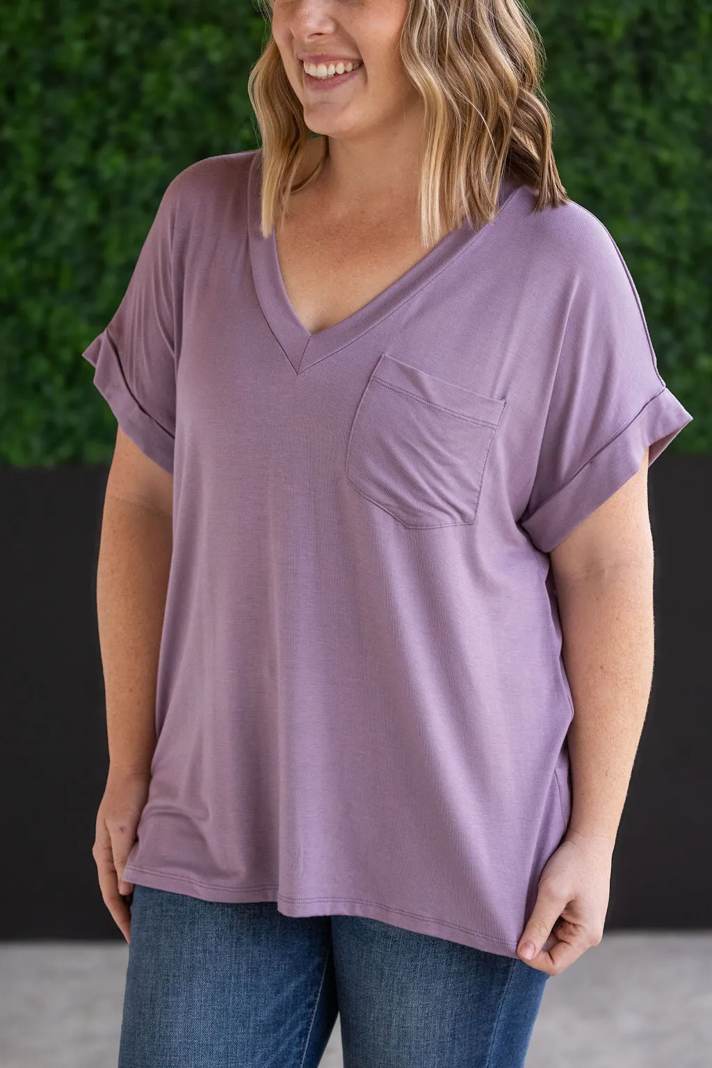 IN STOCK Sierra Pocket Tops - Dusty Purple