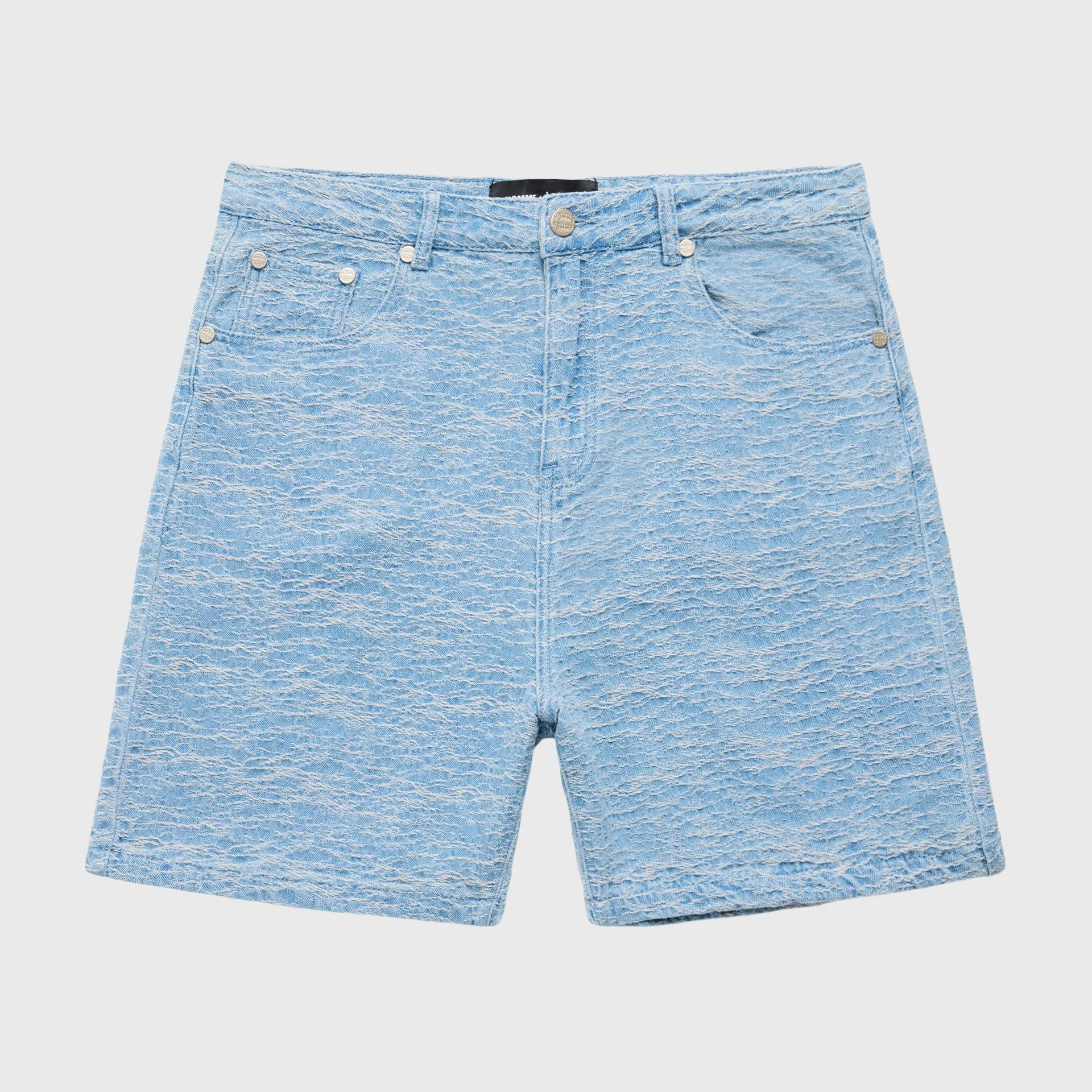 Jaquard Denim Shorts Blue