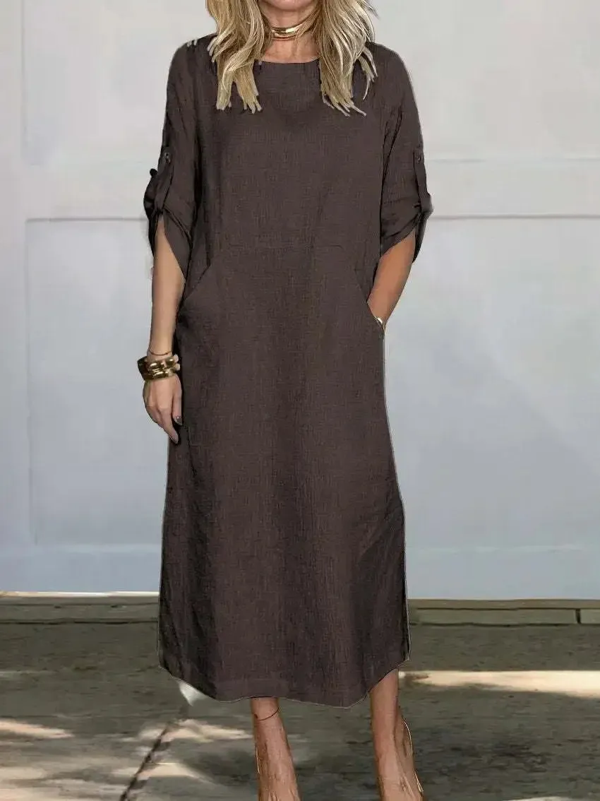 Kendra - Comfortable linen blend dress