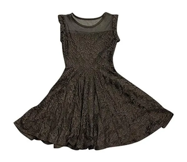 KIDS SLEEVELESS COMFORTABLE LACE SKATER DRESS