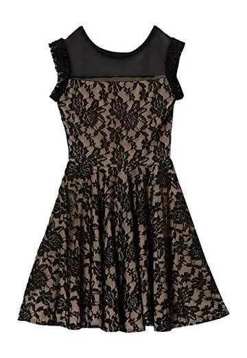 KIDS SLEEVELESS COMFORTABLE LACE SKATER DRESS