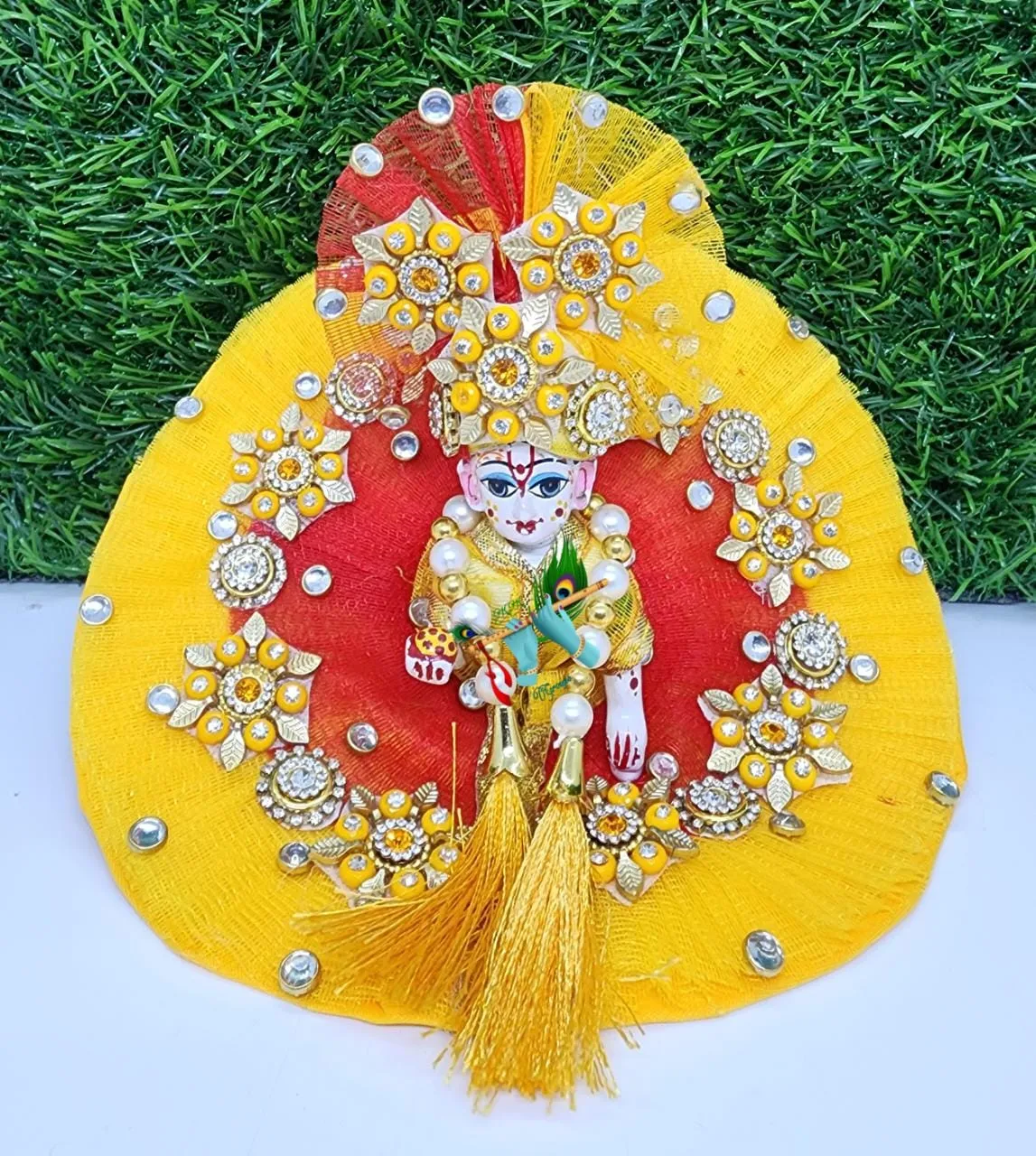 laddu gopal heavy dress with pagdi and patka