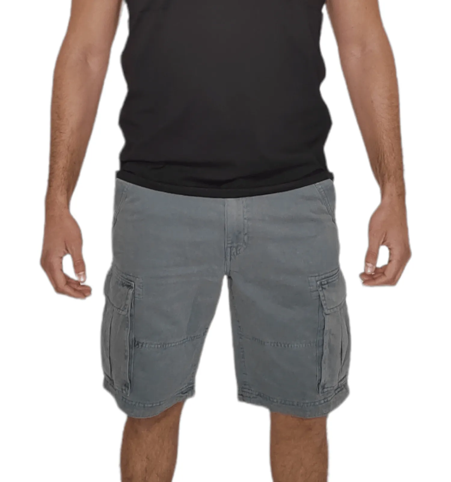 Men Cargo Shorts (Mantaray) - Light Grey