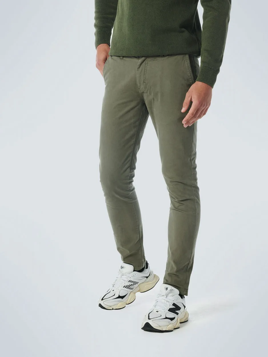 Pants Chino Garment Dyed Stretch | Dark Seagreen