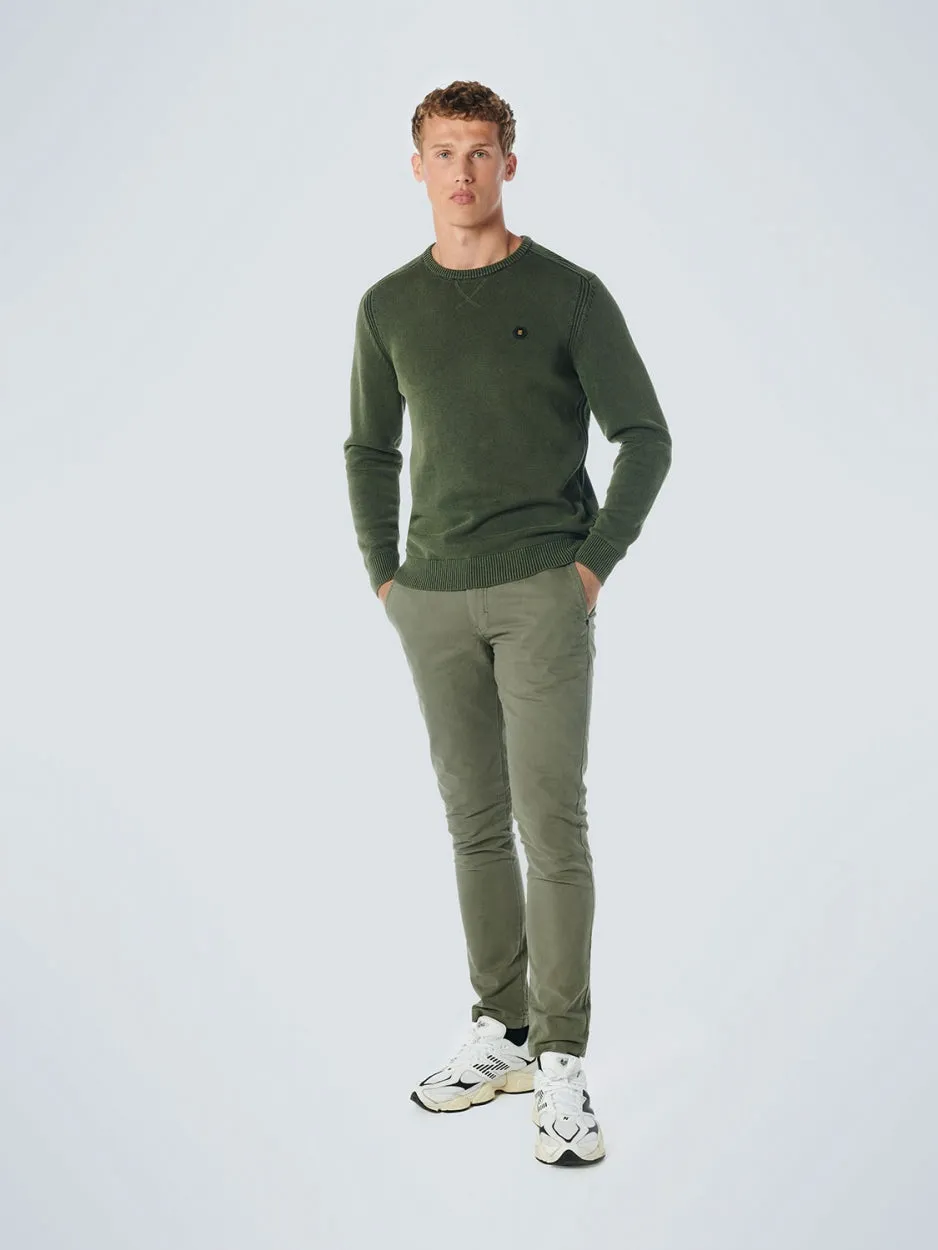 Pants Chino Garment Dyed Stretch | Dark Seagreen