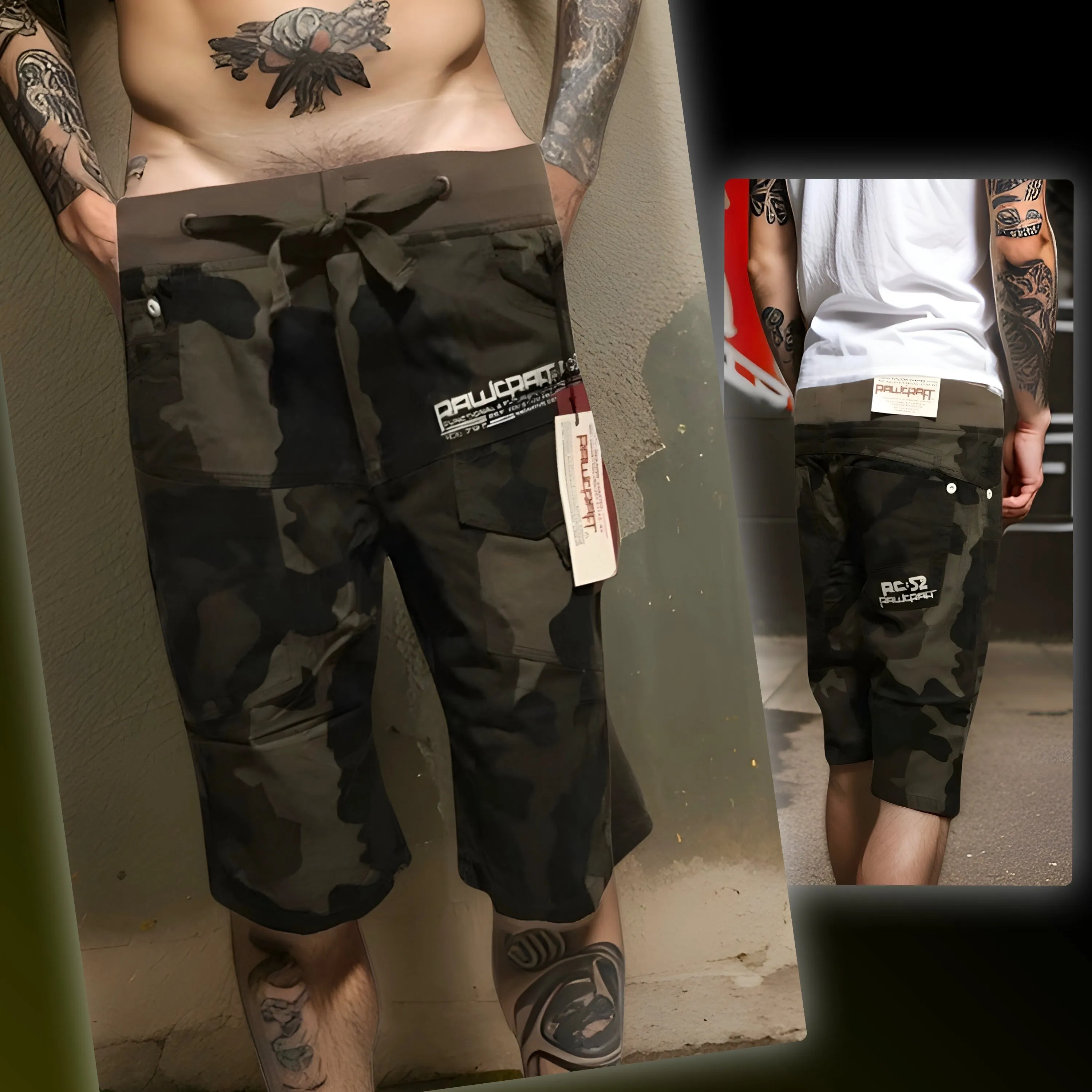 ^RAWCRAFT^ ~FITTED~ COTTON CAMOUFLAGE SHORTS