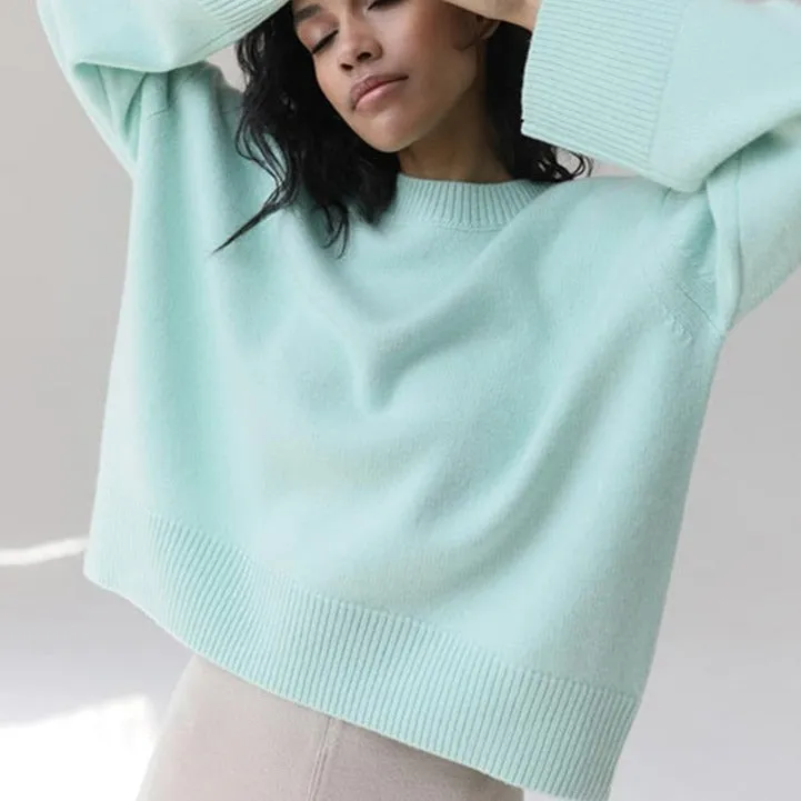 Relaxed Turtleneck Knit Sweater