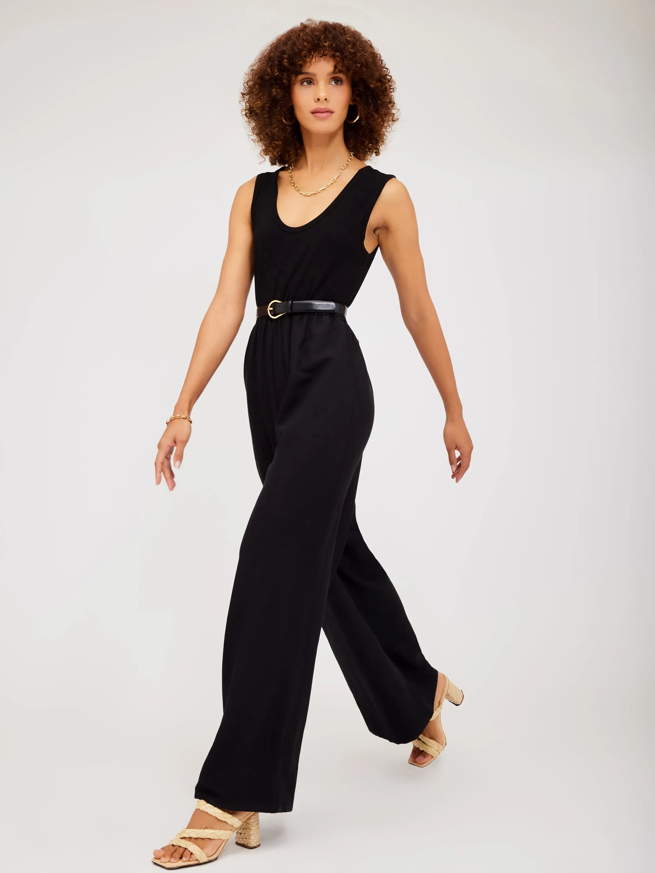 Sleeveless Wide Leg Jumpsuit