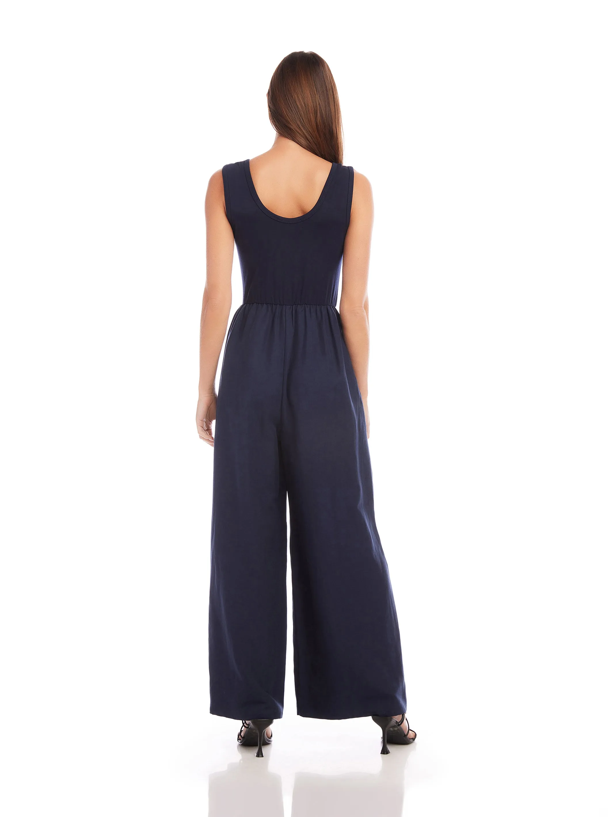 Sleeveless Wide Leg Jumpsuit