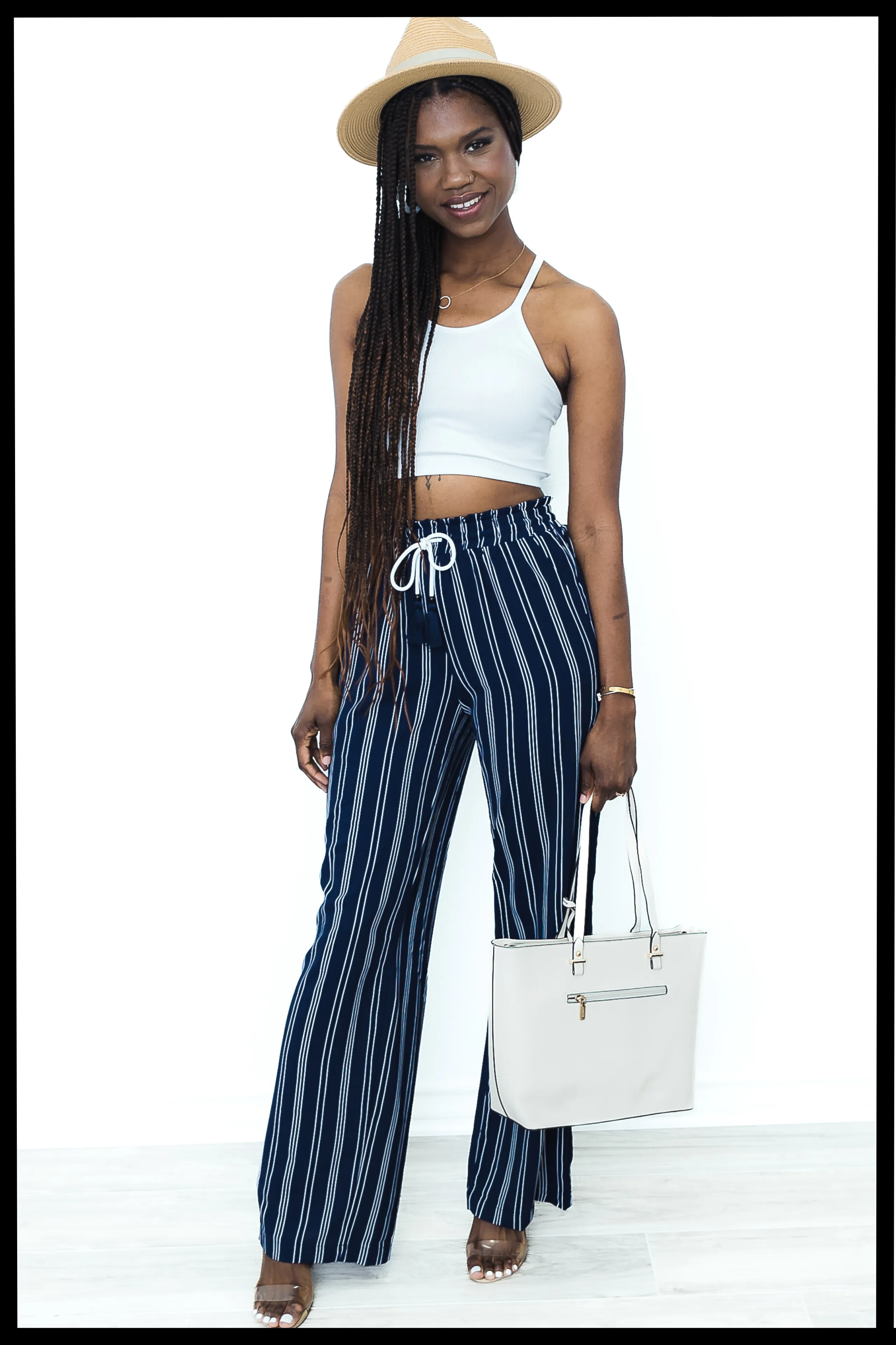 Tall Yacht Pants-Striped