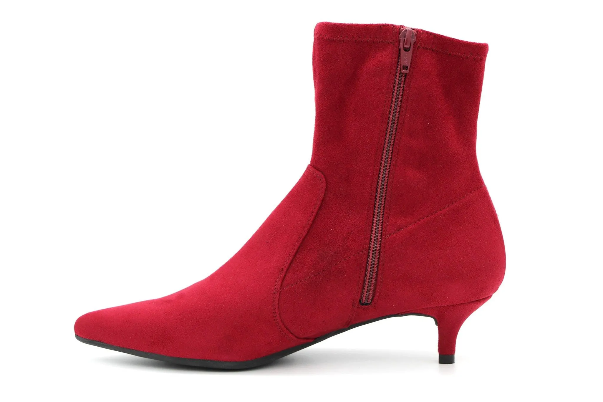 UNISA red  suede ankle  boot Jerto